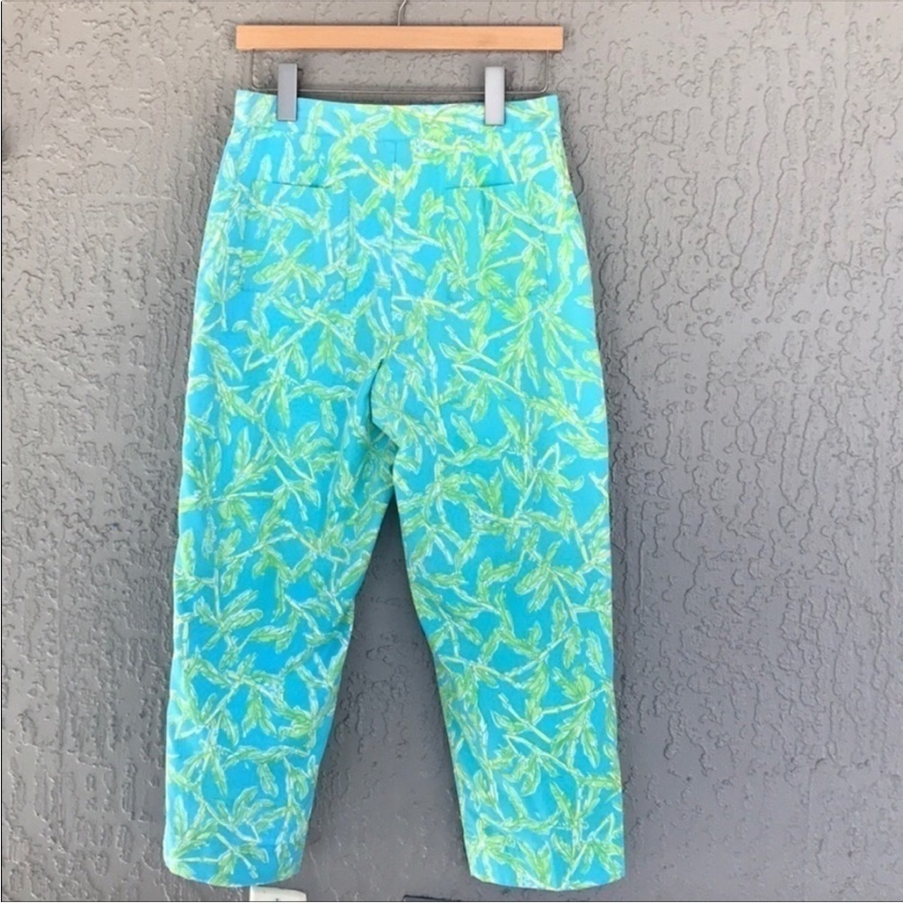 Lilly Pulitzer White Label Bamboo Print Capri Pants Size 6 - Picture 5 of 10